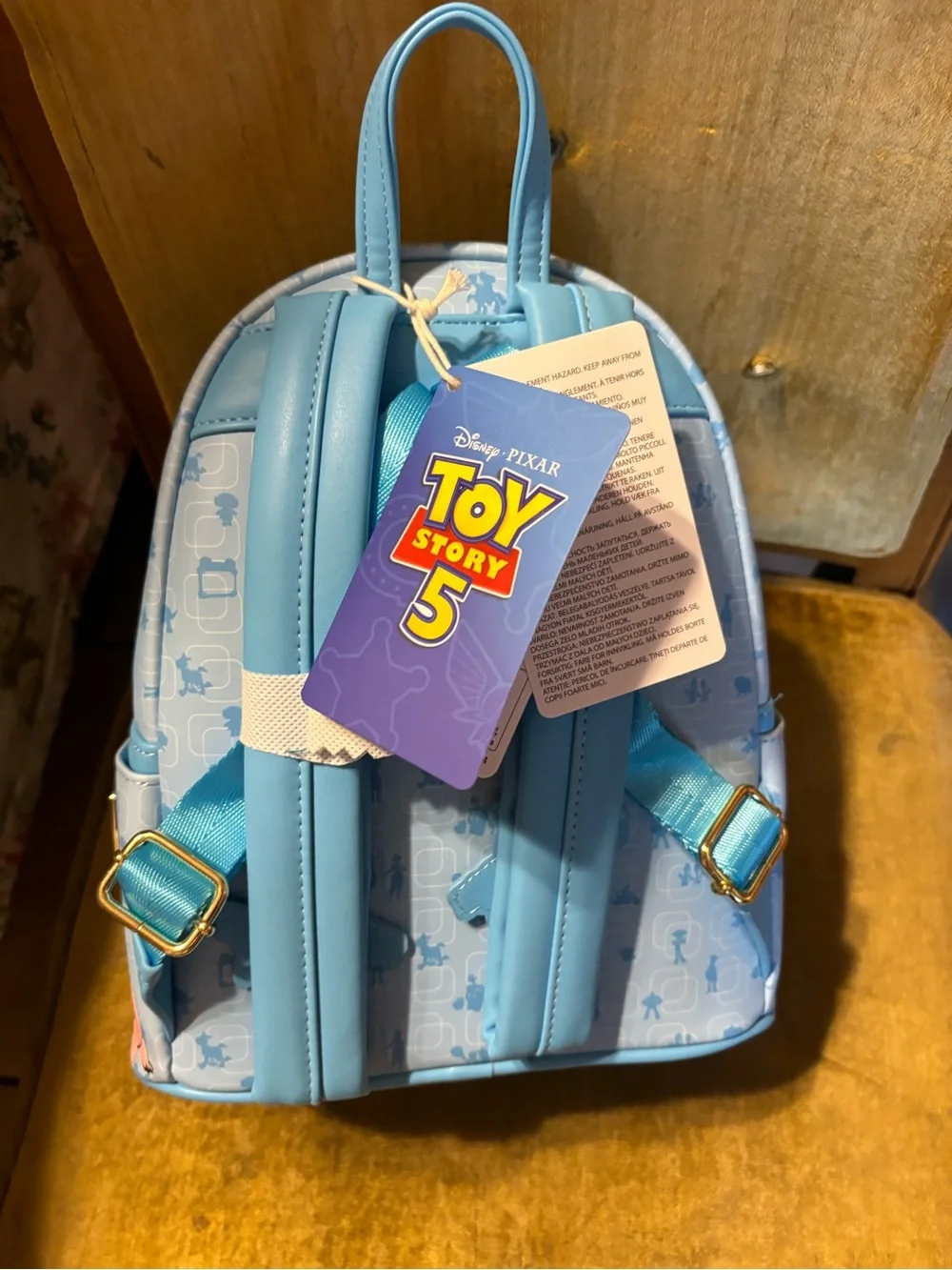 Loungefly Toy Story Frog Tablet Mini Backpack in Light Blue & Green